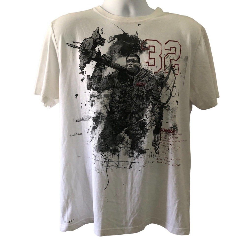 Nike Dri Fit Blake Griffin Special Ops Mens White T Shirt Graphic Tee Size Large